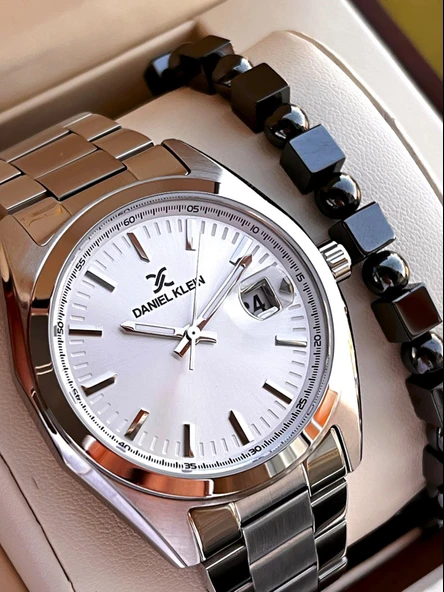 Daniel Klein Klasik Erkek Kol Saati Çelik Kordon 3 ATM Suya Dayanıklı Bileklik Hediyeli VS.BLKT.0607 ürün görseli