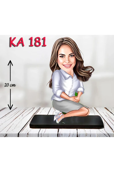 Kişiye Özel Ahşap Biblo - Kadın Karikatür Biblo - Kadın Biblo 39 ürün görseli