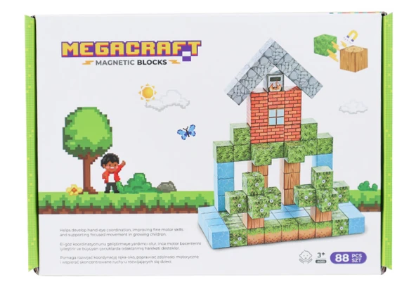 Megacraft Orman ve Ev Temalı Mıknatıslı Bloklar 88 Parça ürün görseli