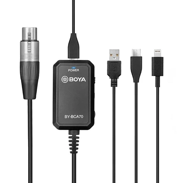 Boya BY-BCA70 48V Phantom Mobil XLR Mikrofon Kablo ürün görseli