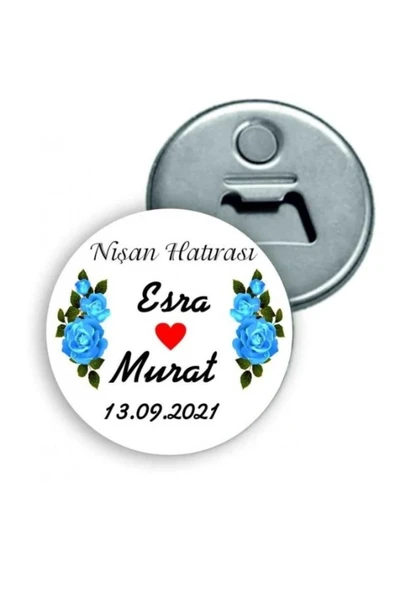 Kişiye Özel Açacaklı Düğün Magnet - Nişan Magnet - Söz Magnet ( 24 Adet ) ürün görseli