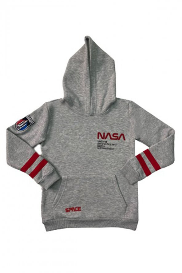 Baskılı Kapşonlu Sweatshirt - Nasa