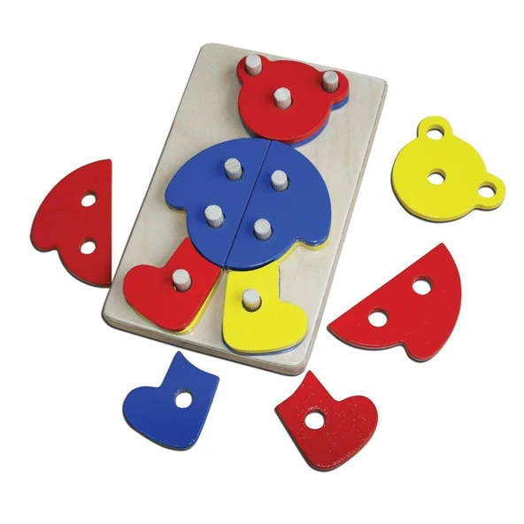 KAL-1003 Ayı Sök Tak Ahşap Oyuncak -Chiva - Resim 3