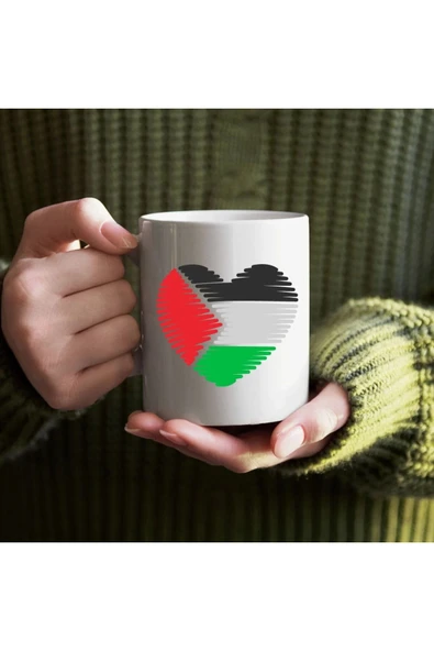 Filistin Bayraklı Bardak - Filistin Bardağı ürün görseli