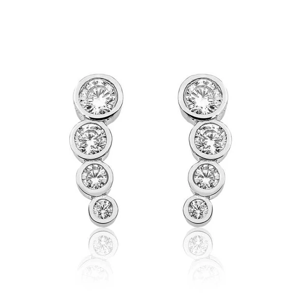 Gümüş 4 Taş Küpe ürün görseli 1