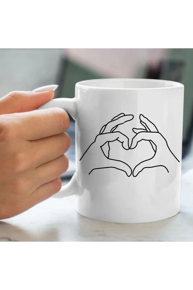 Sevgililer Günü Bardağı - Kalpli Bardak ürün görseli