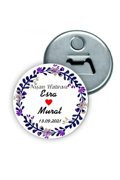 Kişiye Özel Açacaklı Düğün Magnet - Nişan Magnet - Söz Magnet ( 24 Adet ) ürün görseli