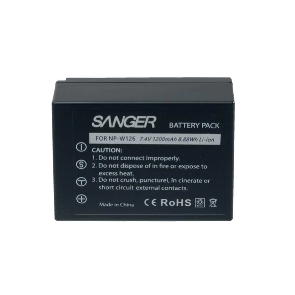 Sanger NP-W126 Fujifilm Fotoğraf Makinesi Batarya - Resim 4