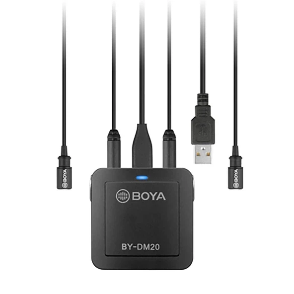 Boya BY-DM20 Pc Telefon İkili Yaka Mikrofonu Kit - Resim 3