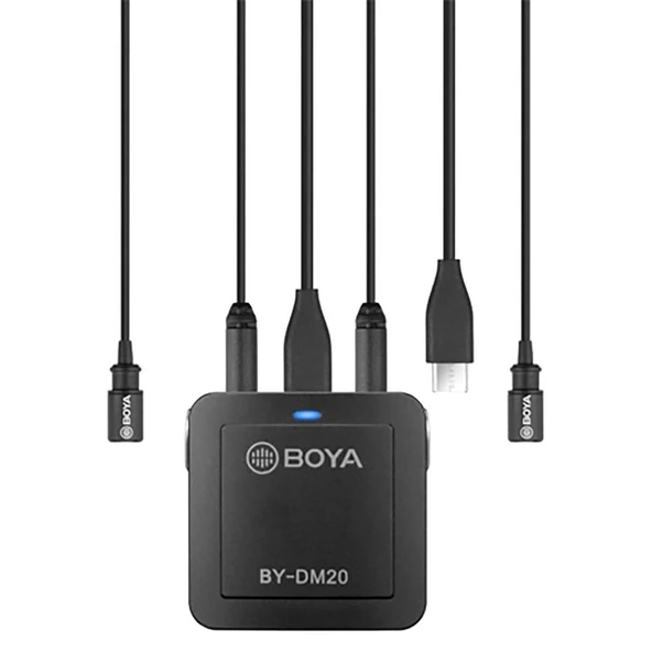 Boya BY-DM20 Pc Telefon İkili Yaka Mikrofonu Kit - Resim 4