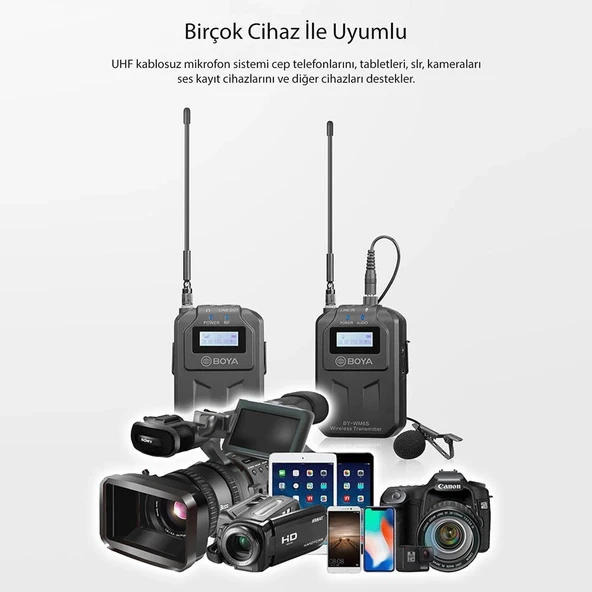 Boya BY-WM6S Uhf Kablosuz Yaka Mikrofonu - Resim 4
