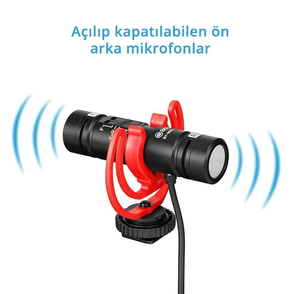 Boya BY-MM1 Pro Çift Kafalı Shotgun Mikrofon - Resim 3