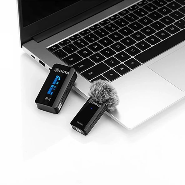 Boya BY-XM6-S1 Mini Kablosuz Yaka Mikrofonu - Resim 3