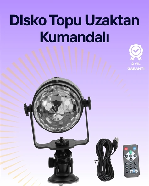 Taşınabilir ve Dayanıklı Plastik Kristal LED Disko Işığı ürün görseli 1