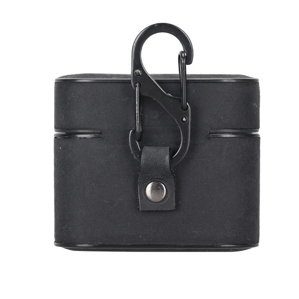 Casquet Apple AirPods 3.nesil Uyumlu Deri Kılıf G1 Siyah - Resim 3