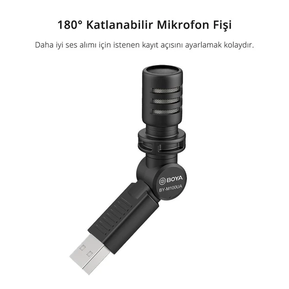 Boya BY-M100UA Kompakt USB Bilgisayar Mikrofonu - Resim 3