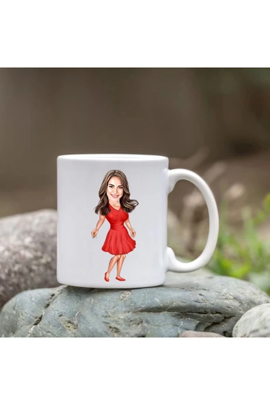 Kişiye Özel Bardak - Karikatür Bardak - Kadın Bardağı ürün görseli