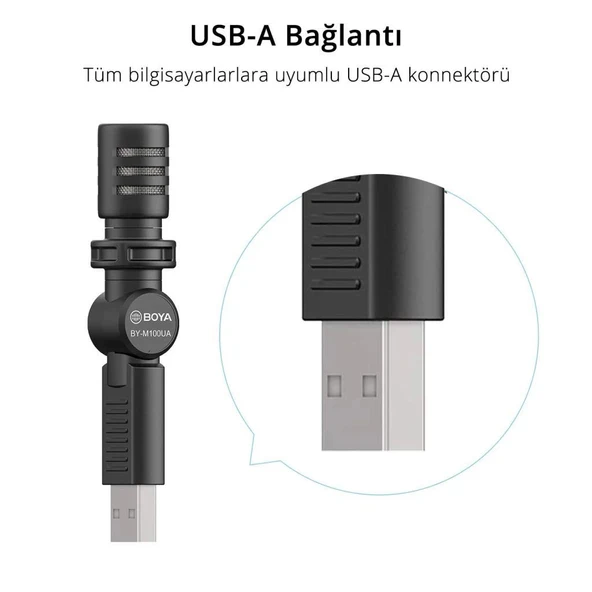 Boya BY-M100UA Kompakt USB Bilgisayar Mikrofonu - Resim 2