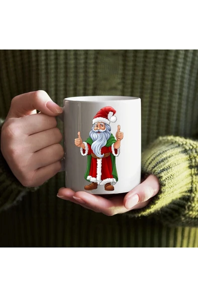 Yılbaşı Hediyesi - Yeni Yıl Bardağı - Noel Babalı Bardak ürün görseli