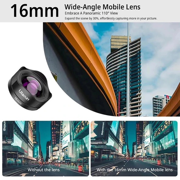 Ulanzi CL-005 16mm Geniş Açılı Profeyonel Telefon Lensi - Resim 3
