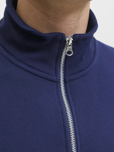 Jack Jones Norrebro Fermuarlı Yaka Relax Fit Erkek Sweat 12282899 - 6