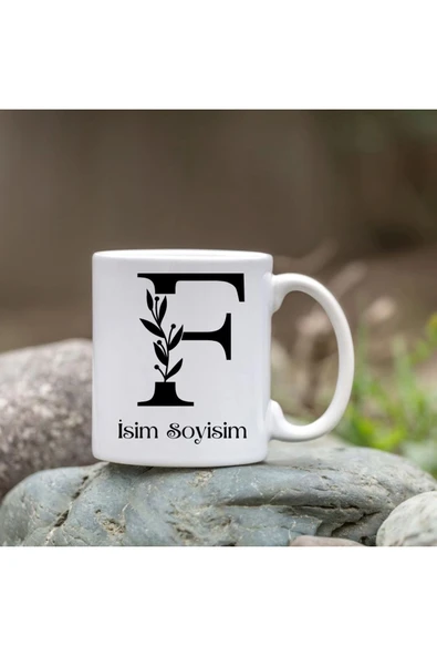 Kişiye Özel F Harfi Bardak - İsim Yazılı Bardak - İsimli Bardak ürün görseli
