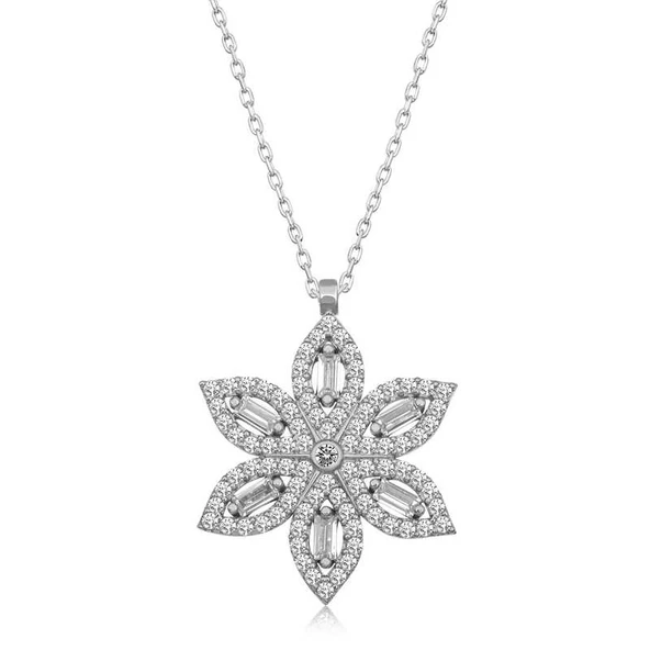 925 Ayar Gümüş Nergiz Çiçeği Kadın Gümüş Kolye ürün görseli 1