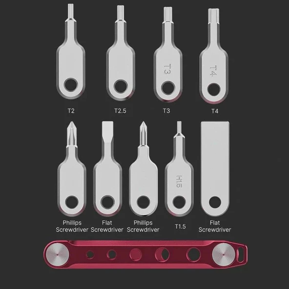 Ulanzi CM029 9'u 1 Arada Tornavida ve Anahtarlar Katlanır Alet Seti - Resim 2