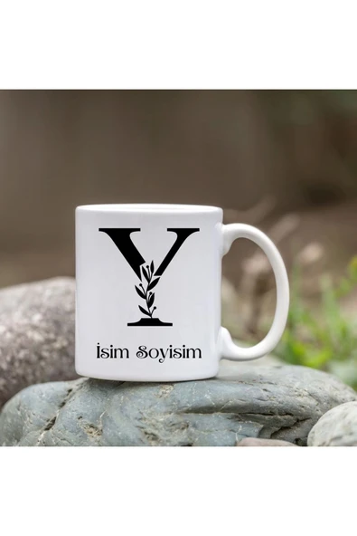 Kişiye Özel Y Harfi Bardak - İsim Yazılı Bardak - İsimli Bardak ürün görseli