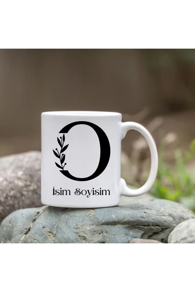 Kişiye Özel O Harfi Bardak - İsim Yazılı Bardak - İsimli Bardak ürün görseli