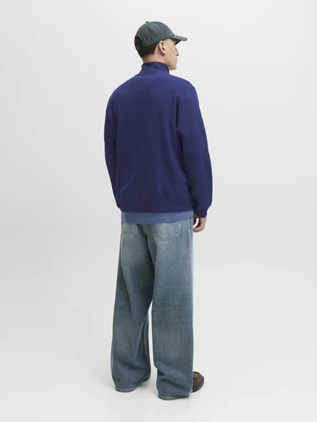 Jack Jones Norrebro Fermuarlı Yaka Relax Fit Erkek Sweat 12282899 - 4