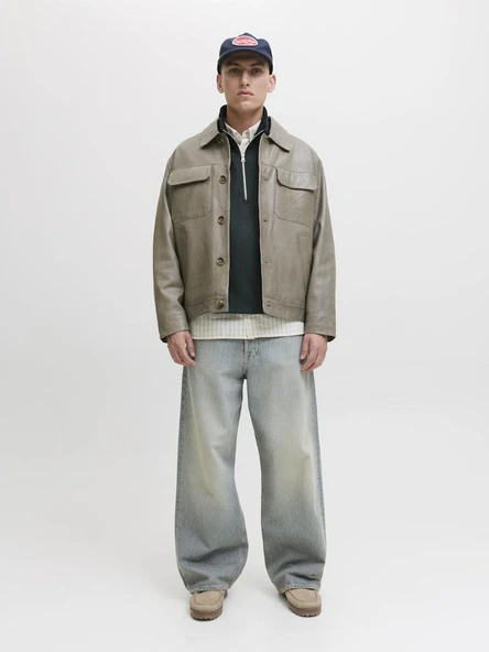 Jack Jones Norrebro Fermuarlı Yaka Relax Fit Erkek Sweat 12282899 - 2