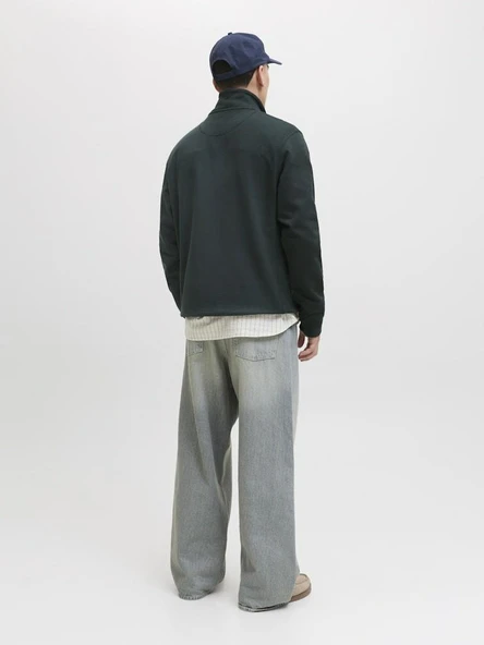 Jack Jones Norrebro Fermuarlı Yaka Relax Fit Erkek Sweat 12282899 - 4