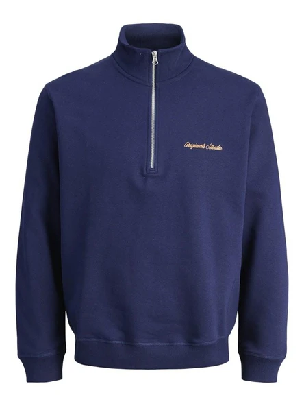 Jack Jones Norrebro Fermuarlı Yaka Relax Fit Erkek Sweat 12282899 - 5