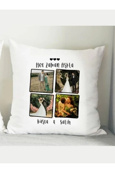 Kişiye Özel Yastık Kılıfı - Resimli Yastık Kılıfı - İsimli Yastık Kılıfı ürün görseli
