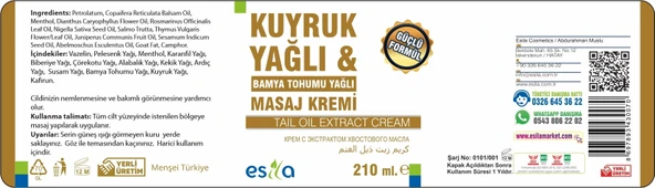 Esila Kuyruk Yağlı Masaj Kremi - 2