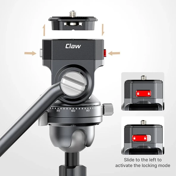 Ulanzi TT09 Claw Sistem Quick Release Plate T069GBD1 - Resim 3