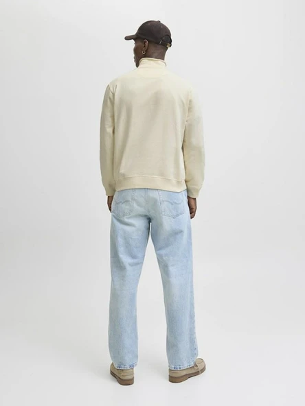 Jack Jones Norrebro Fermuarlı Yaka Relax Fit Erkek Sweat 12282899 - Resim 4