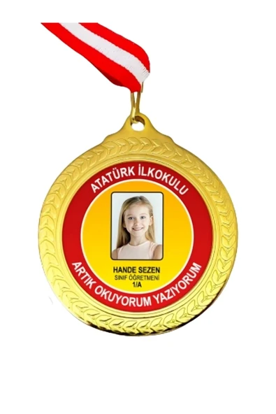 Kişiye Özel Okuyorum Madalyası - Yazıyorum Madalyası ( 24 Adet ) ürün görseli