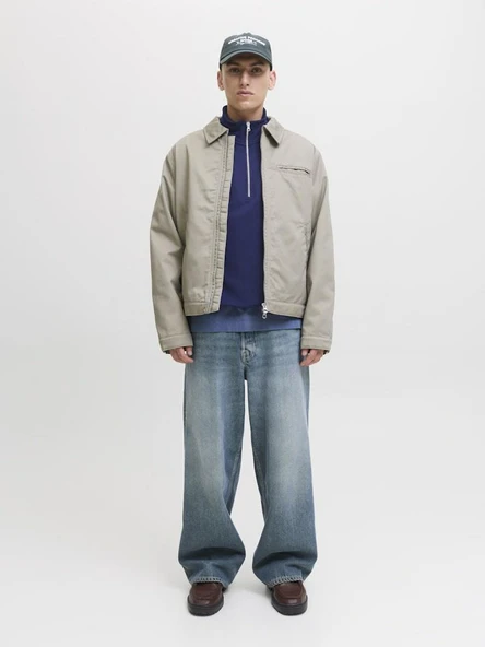 Jack Jones Norrebro Fermuarlı Yaka Relax Fit Erkek Sweat 12282899 - 2