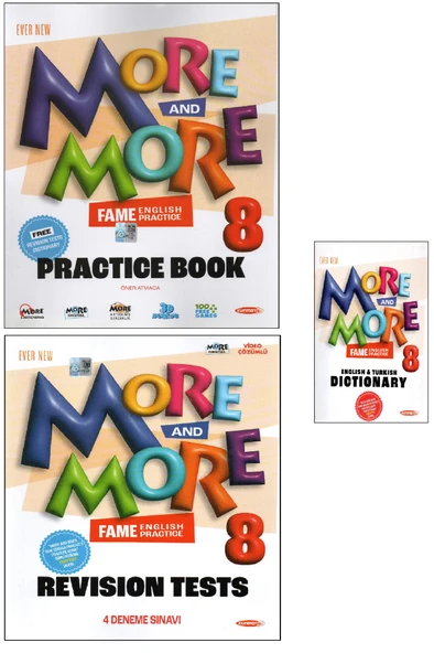 Kurmay ELT More and More 8. Sınıf PRACTICE BOOK & REVISION TEST & DICTIONARY (3 lü SET)