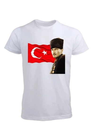 Atatürk ve Bayraklı Tişört ürün görseli