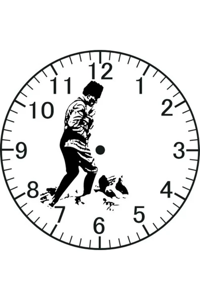 Atatürklü Duvar Saati - Atatürklü Saat ürün görseli