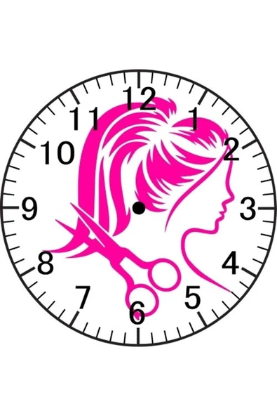 Kuaför Saati - Kuaförlü Duvar Saati ürün görseli
