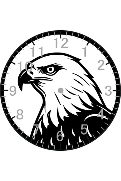Kartal Model Duvar Saati - Kartallı Saat ürün görseli