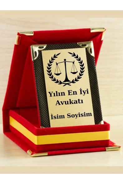 Yılın En İyi Avukatı Plaketi - Avukat Günü Plaketi ( Mini Plaket ) ürün görseli