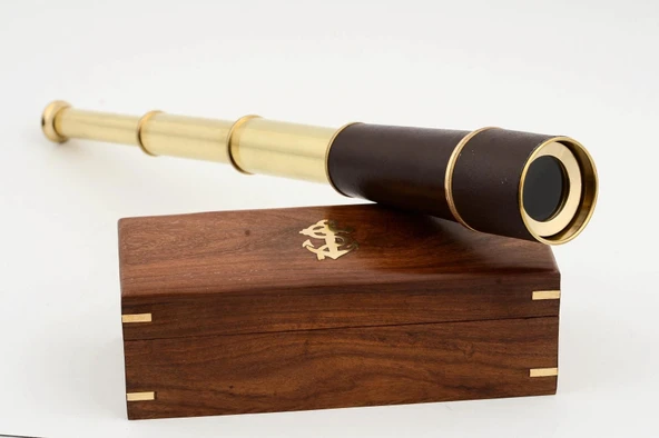 Pirinç Kutulu Dürbün Dekoratif Hediyelik ürün görseli 1