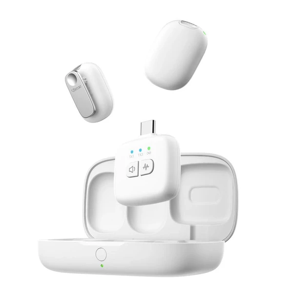 Ulanzi A30 Tiny 2 Kişilik Mikrofon Seti - Beyaz - Resim 2