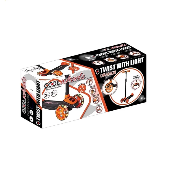 Sinerjim Işıklı Twist Scooter Turuncu - 2