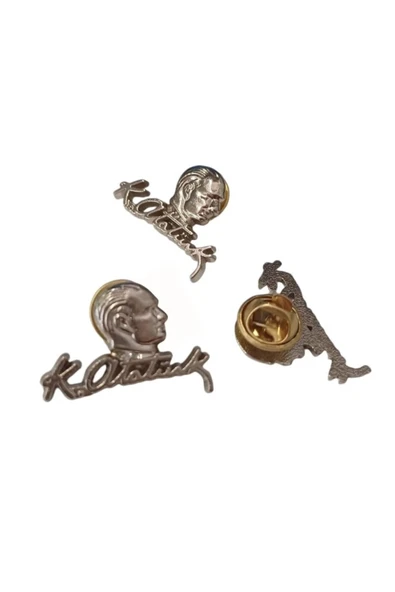 Atatürk Rozeti - Atatürk İmza Rozeti - Atatürk Döküm Rozet ürün görseli